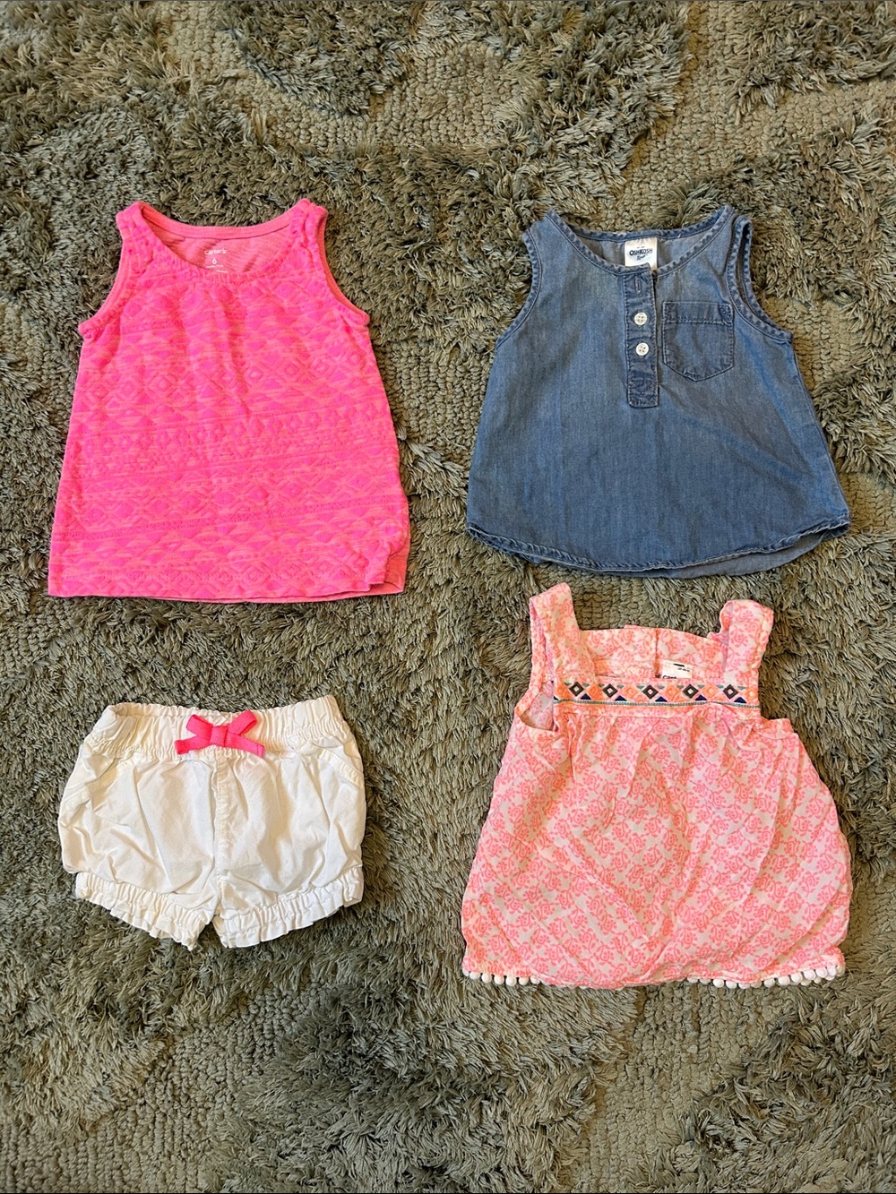Carter’s 6 mos Tanks and Bottom Bundle